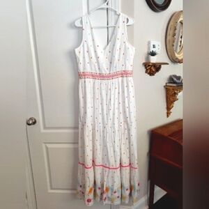 🌺NWT Crown & Ivy V-Neck Sleeveless Tie Back Maxi Dress Size 14